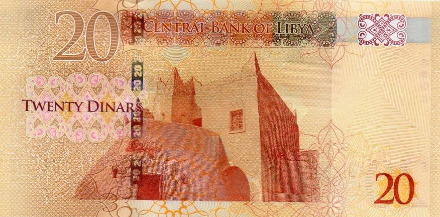 P83 Libya 20 Dinar (Russia Print) Year 2016